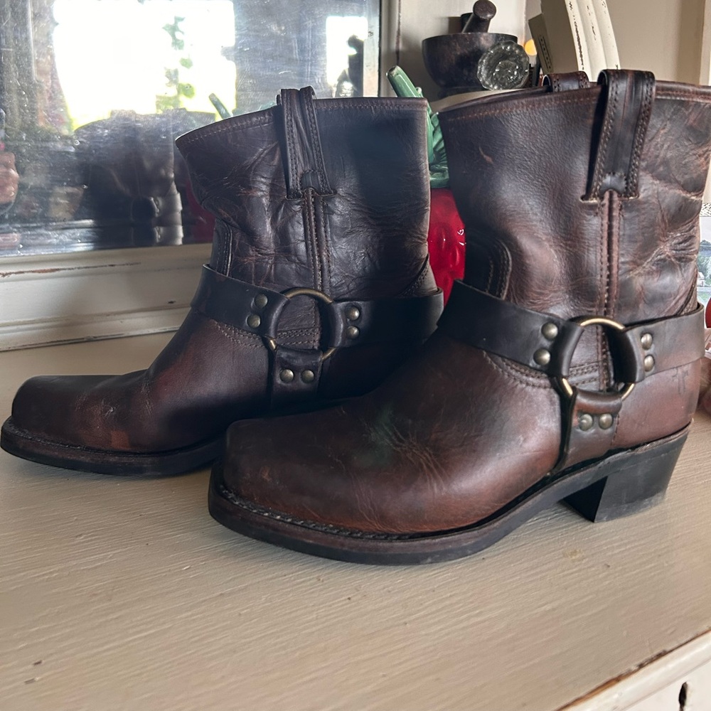 Frye Brown Leather Ankle Boots